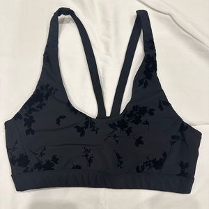 SoulCycle Velvet Floral Sports Bra
